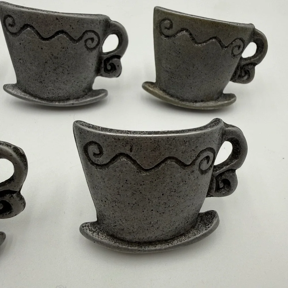 Pier 1 Teacup Cabinet Drawer Pulls Set of 10 Vintage Brass Cup Knobs India